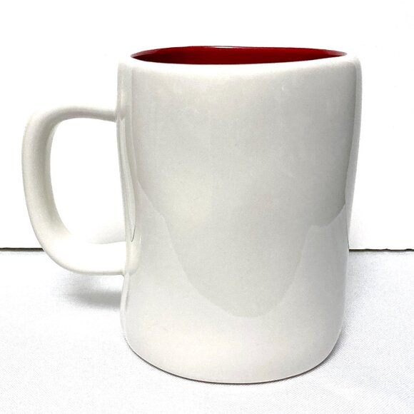 Rae Dunn DECK THE HALLS Coffee Mug Artisan Collection by Magenta White Red - Picture 7 of 11